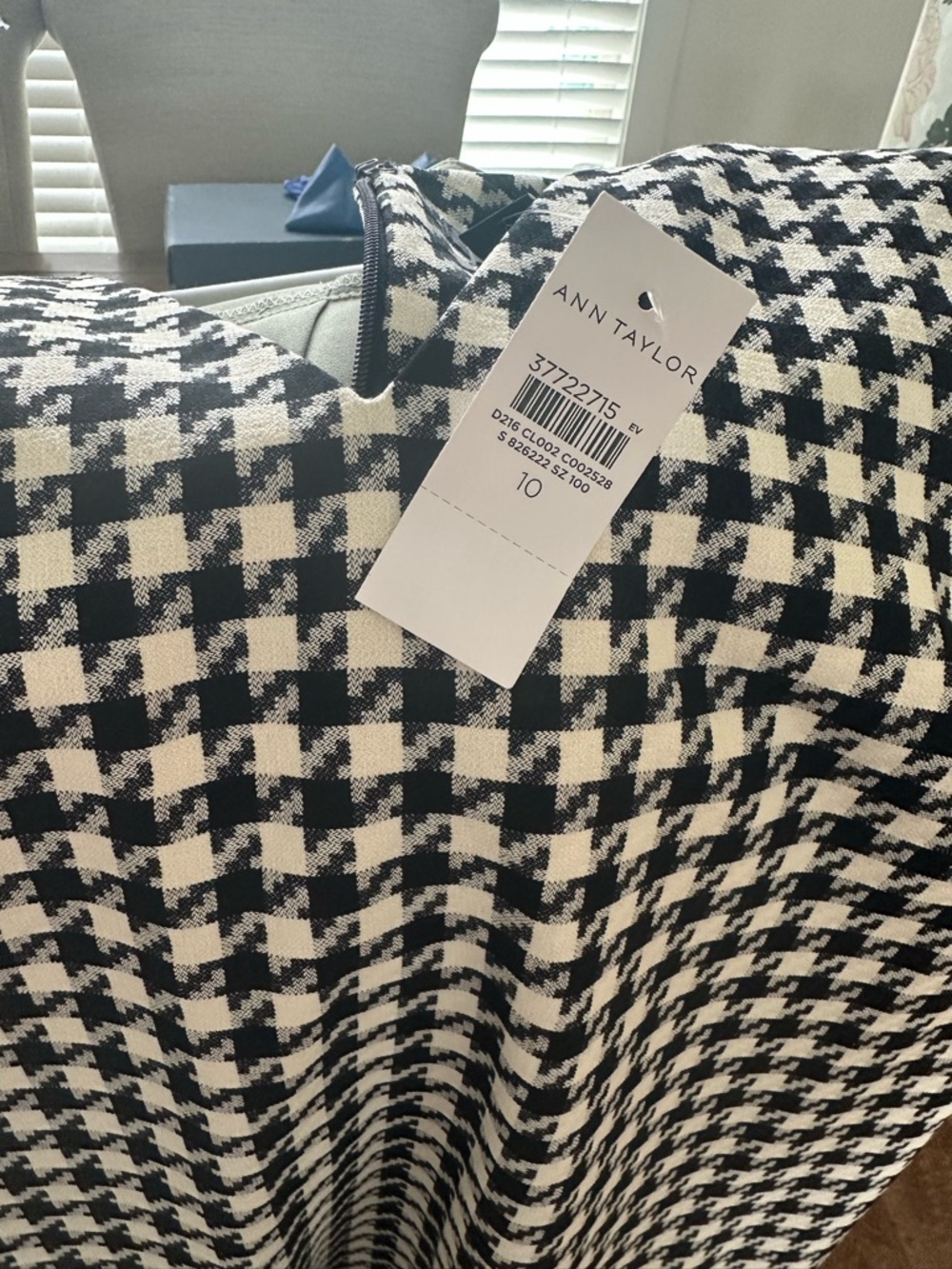 Ann Taylor Black and White Houndstooth Mini Dress - Picture 3 of 7